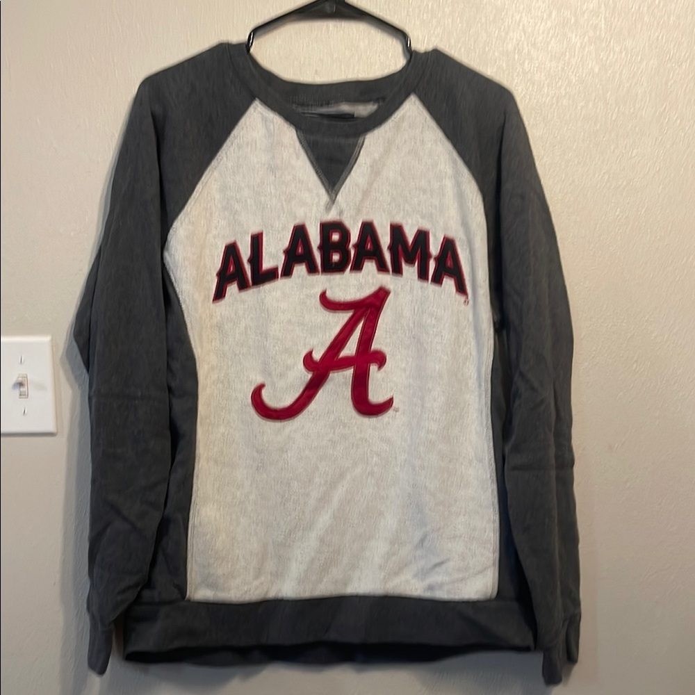 Alabama Women's Gray and White Sweatshirt